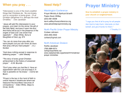 Ten Steps to Establish a Prayer Ministry