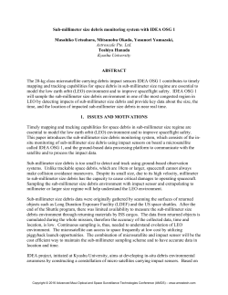 Sub-millimeter size debris monitoring system with IDEA OSG 1