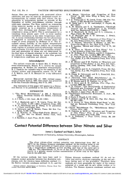 Contact Potential Difference between Silver Nitrate and