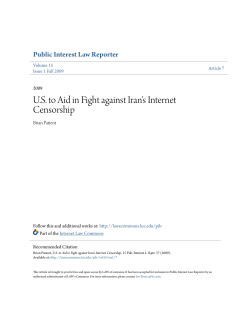US to Aid in Fight against Iran`s Internet Censorship
