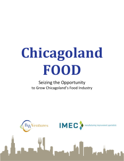 Chicagoland FOOD - Seizing the Opportunity to Grow