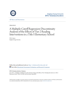 A Multiple-Cutoff Regression-Discontinuity Analysis of the Effects of