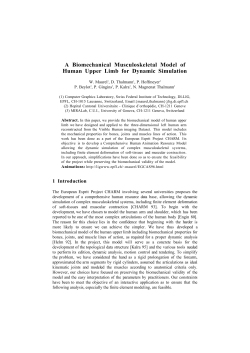 A Biomechanical Musculoskeletal Model of Human Upper Limb for
