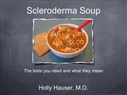 Scleroderma Soup - The Tests You Need and What They Mean