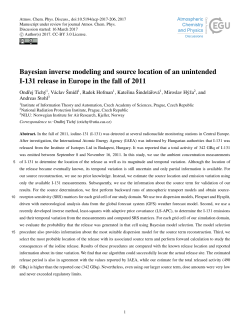 Bayesian inverse modeling and source location of an unintended I