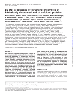 pE-DB: a database of structural ensembles of intrinsically disordered