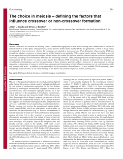 defining the factors that influence crossover or non