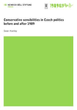 Conservative sensibilities in Czech politics before and after 1989