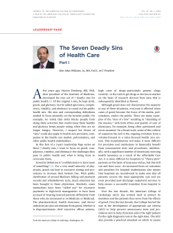 The Seven Deadly Sins of&euro;Health Care