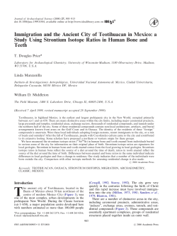 Immigration and the Ancient City of Teotihuacan in Mexico: a Study