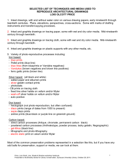 SELECTED LIST OF TECHNIQUES AND MEDIA USED