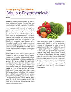 Fabulous Phytochemicals Teacher Key