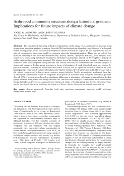Arthropod community structure along a latitudinal gradient