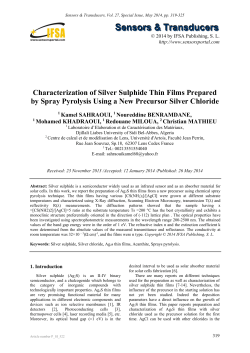 Characterization of Silver Sulphide Thin Films Prepared by Spray