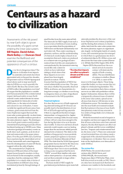 Centaurs as a hazard to civilization