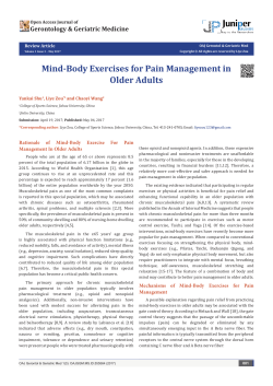 Mind-Body Exercises for Pain Management in Older Adults
