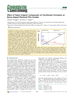 Effect of Select Organic Compounds on Perchlorate Formation at