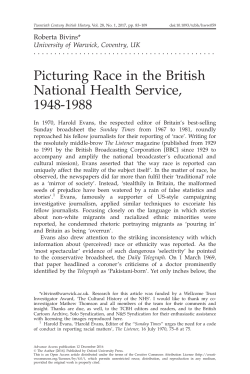 Picturing Race in the British National Health