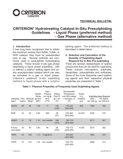 CRITERION* Hydrotreating Catalyst In