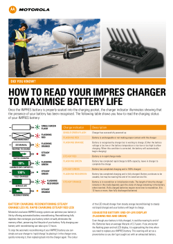 IMPRES Battery Charging LED Explanations