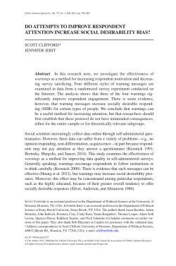 do attempts to improve respondent attention
