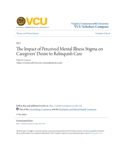The Impact of Perceived Mental Illness Stigma on Caregivers` Desire