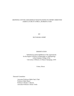 growing cotton: household negotiations in export