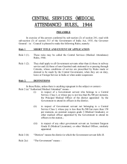 CENTRAL SERVICES (MEDICAL ATTENDANCE) RULES, 1944