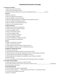 Fundamental Economic Concepts