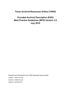 (EAD) Best Practice Guidelines