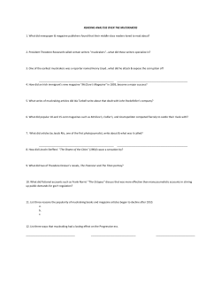 READING ANALYSIS OVER THE MUCKRAKERS 1. What did