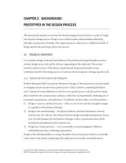 chapter 2 background: prototypes in the design