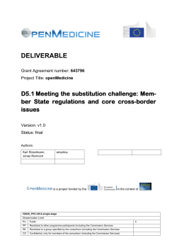 Member State regulations and core cross - Open