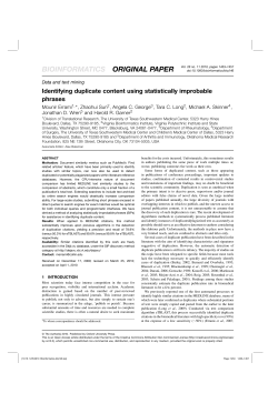 Identifying duplicate content using statistically