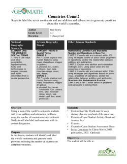 Countries Count! - Arizona Geographic Alliance