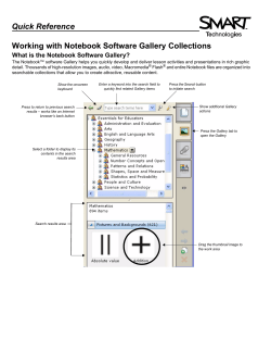 Quick Reference Working with Notebook Software Gallery Collections