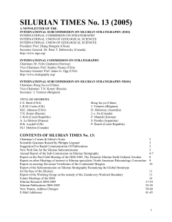 SILURIAN TIMES No. 13 (2005)