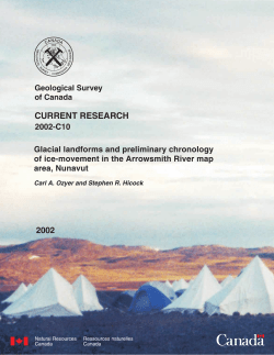 Glacial landforms and preliminary chronology of ice