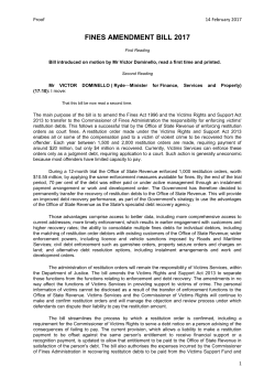 FINES AMENDMENT BILL 2017