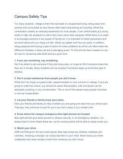 Campus Safety Tips