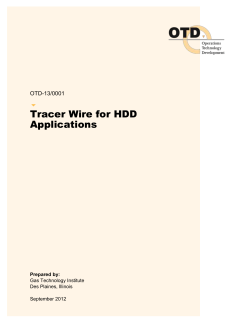 Tracer Wire for HDD Applications