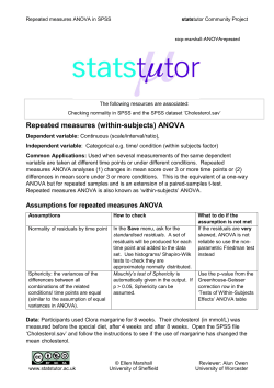 Repeated measures (within-subjects) ANOVA