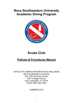 Nova Southeastern University Academic Diving Program Scuba Club