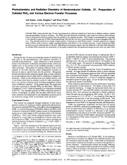 Photochemistry and radiation chemistry of semiconductor colloids
