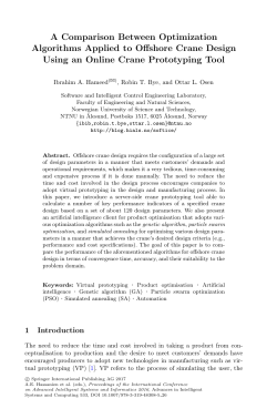 A Comparison Between Optimization Algorithms Applied to Offshore