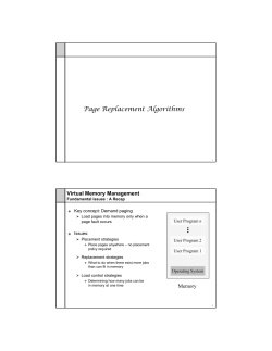Page Replacement Algorithms