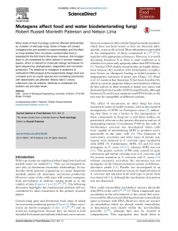Mutagens affect food and water biodeteriorating fungi