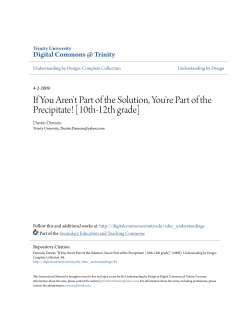 If You Aren`t Part of the Solution, You`re Part of the Precipitate! [10th