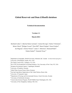 Global Reservoir and Dam (GRanD) database