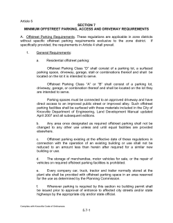 5.7-1 Article 5 SECTION 7 MINIMUM OFFSTREET PARKING
